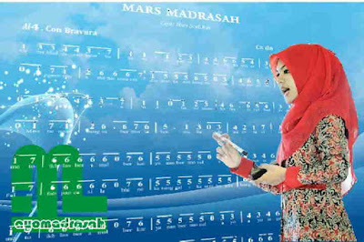 Lirik dan not lagu Mars Madrasah ini melengkapi artikel sebelumnya tentang  Lirik dan Not Lagu Mars Madrasah