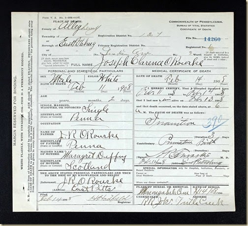 Joseph Clarence O'Rourke 1908