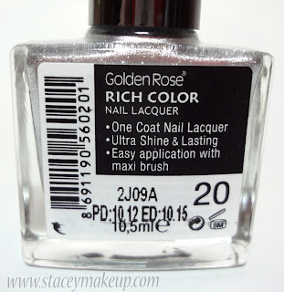 Golden Rose Rich Color 20 nailpolish description