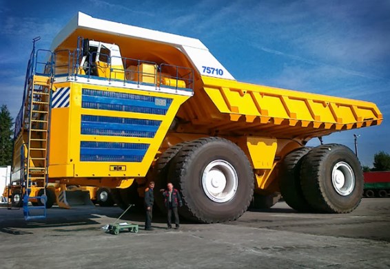 dump truk bellas warna kuning