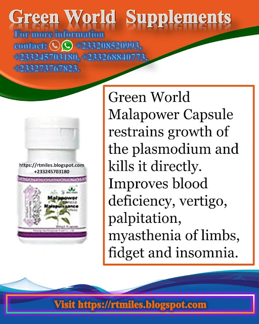 Malapower Capsule is good for people with malaria (poor immunity and weak body).
