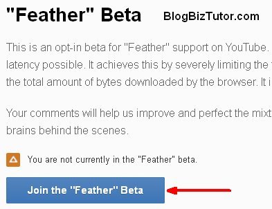 Join YouTube Feather Beta