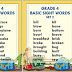 BASIC SIGHT WORDS (Grade 4) Free Download