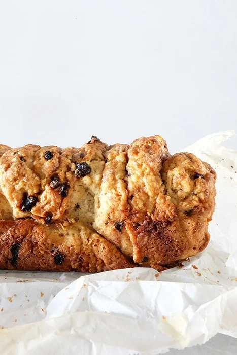 end view cinnamon scone bread