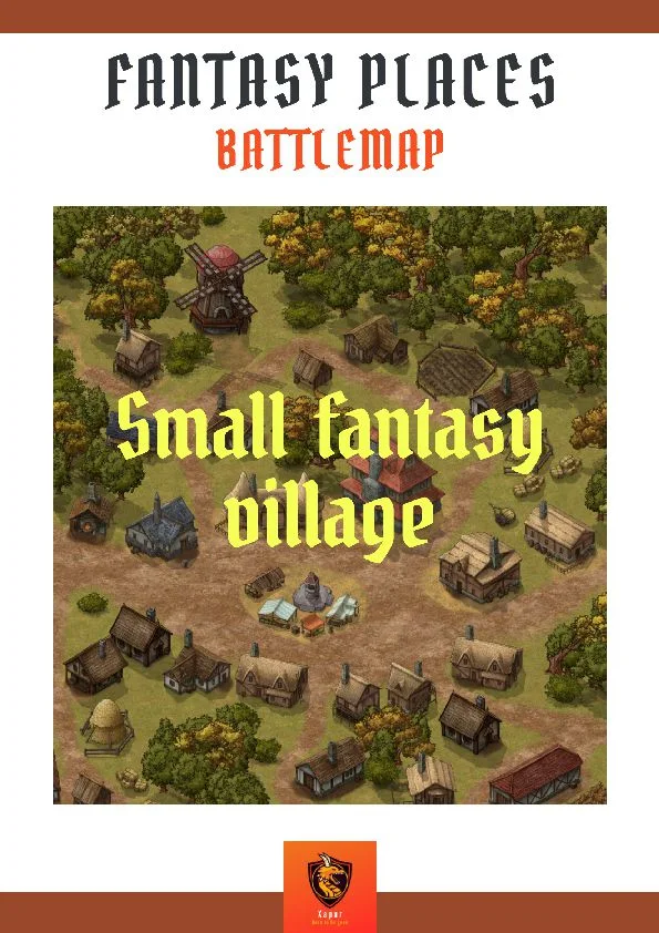 a fantasy battlemap of a small village
