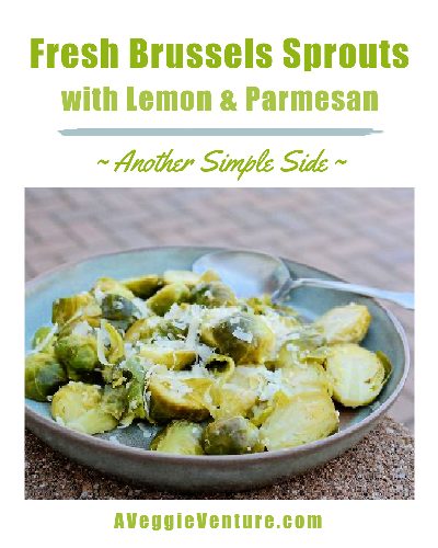Fresh Brussels Sprouts with Lemon & Parmesan, another healthy vegetable side ♥ AVeggieVenture.com.