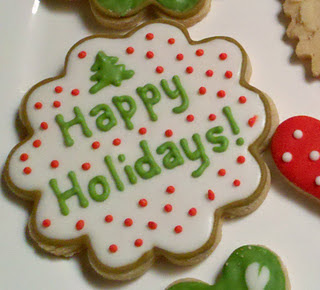 happy holidays cookies