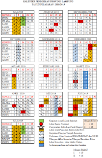  yang dapat anda gunakan khususnya untuk Guru dan umumnya untuk sekolah yang ada dilingkung Kalender Pendidikan Tahun Pelajaran 2018/2019 Provinsi Lampung
