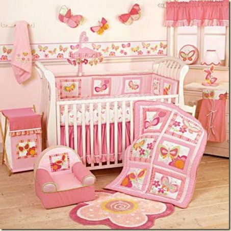 decoracion de dormitorio de bebe niña-j