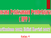 RPP Kelas 4 Kurikulum 2013 Revisi 2017 Semester 1