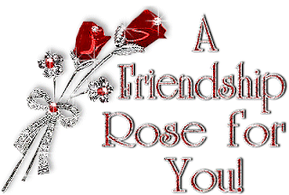 glittering friendship rose ecard
