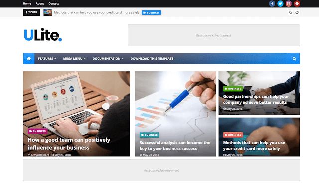 UltraLite Premium Blogger Template