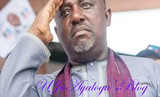 Governor Okorocha's Statue Brought Down By Imolites In Owerri (Photo)