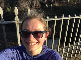 Me smiling with River Esk behind me.