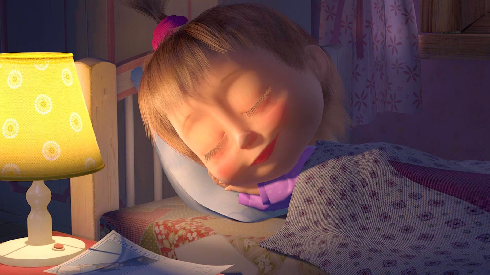 Gambar Wallpaper Masha And The Bear Lagi Tidur