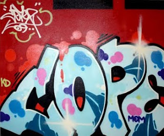 Graffiti Bubble Letter Cope Design on Wall