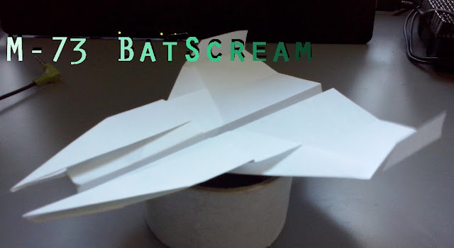 Avión de papel M-73 BatScream