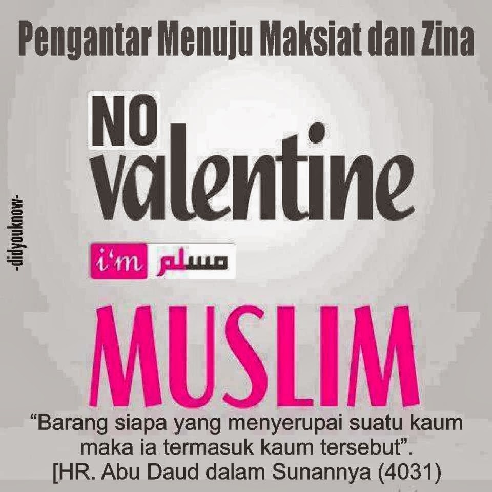 Kumpulan Animasi Muslim Tolak Valentine  Design Kartun.