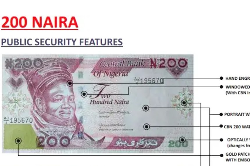 BREAKING: CBN Releases Security Features Of New Redesigned Naira Notes