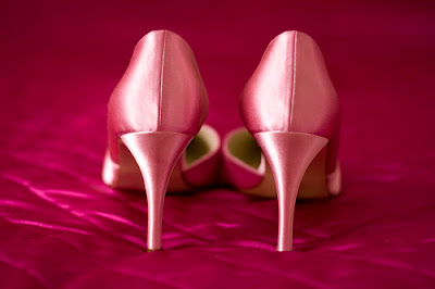 Fabulous pink wedding shoes