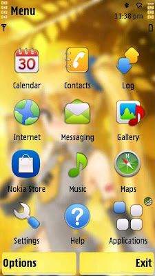 Theme Golden Girl by Caiso 16 for Nokia 5800 and X6