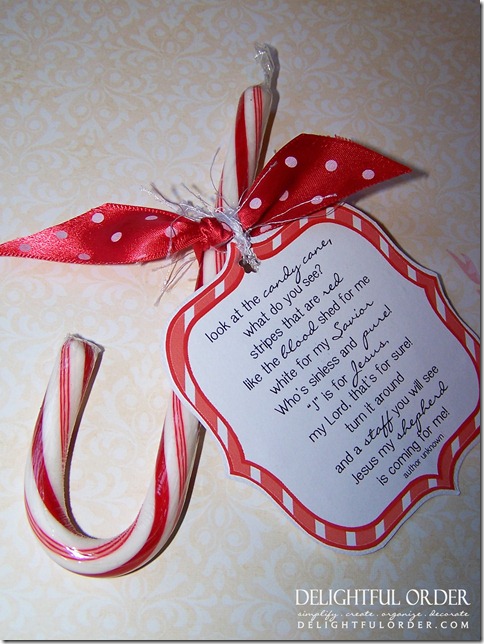 Delightful Order Free Printable Candy Cane Poem