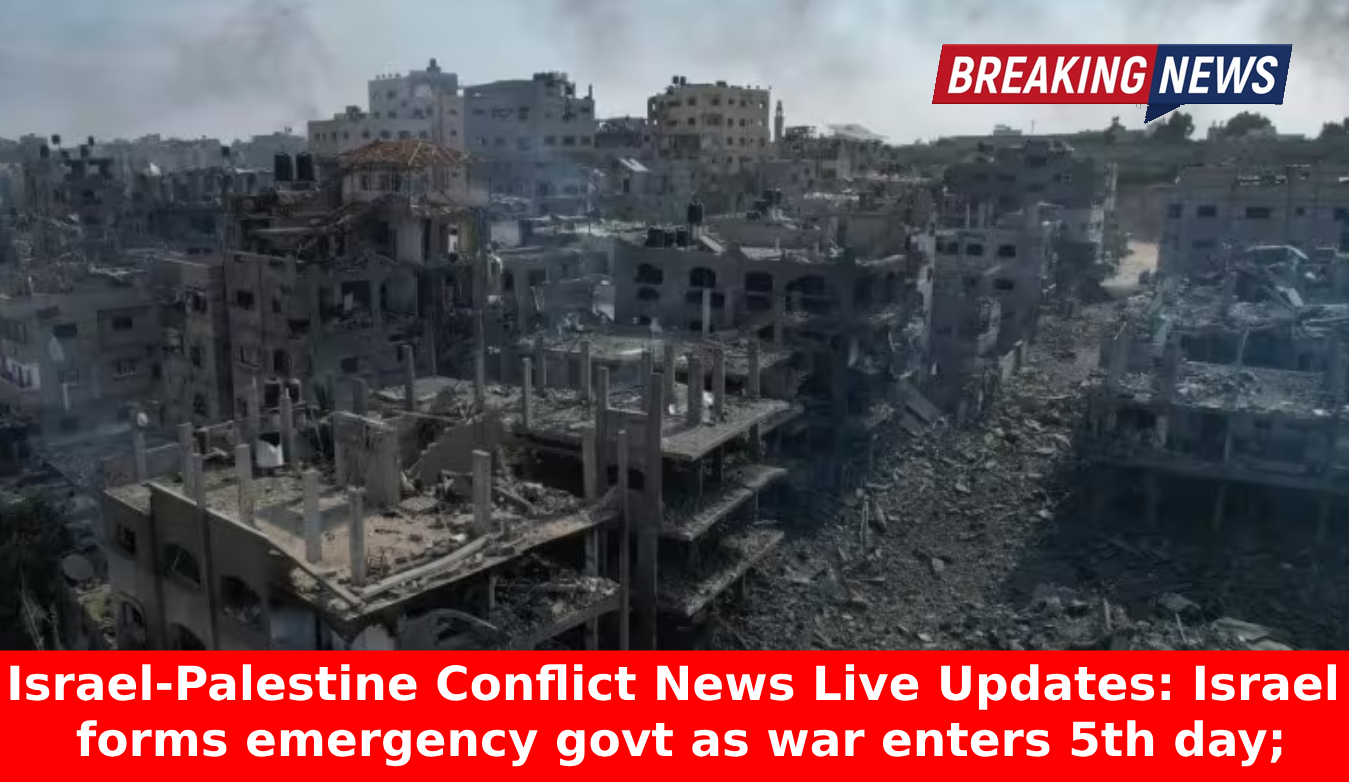 Israel-Palestine Conflict News Live Updates Israel forms emergency govt as war enters 5th day; Gaza’s sole power plant runs out of fuel