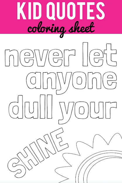 Kid Quote Coloring Pages