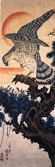 Ukiyo-e. Träsnitt. Kuniyoshi. Kacho-e.