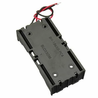 18650 Battery Holder Battery Box 2 Leads ROHS DIY DC 7.4V 2 Slot Double Series hown - store