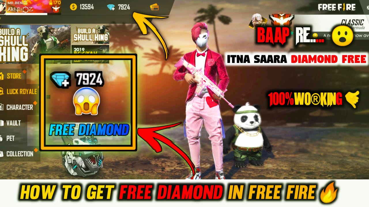 How To Get Free Diamonds In Garena Free Fire How To Get Free Diamonds And Emote Free Fire King Of Game King Of Game