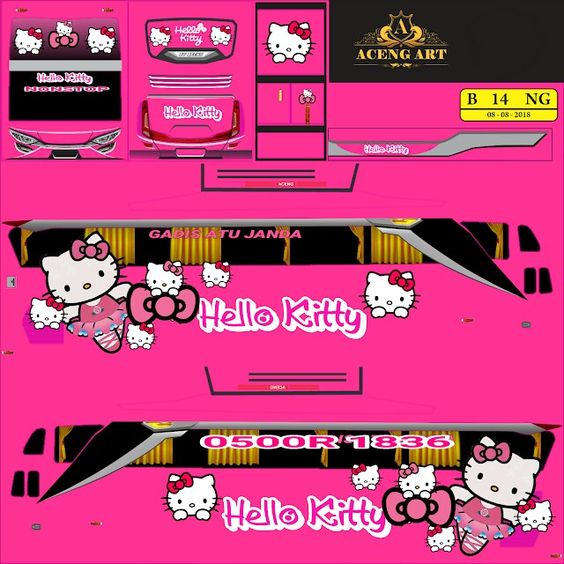 livery bussid keren hello kitty