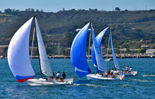 J/70 one-design sailboats- sailing San Diego