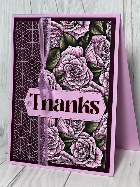 Handmade Greeting Card using Stampin' Up! Favored Flowers Designer Series Paper