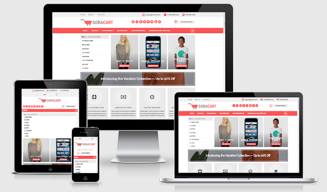 Download Gratis Template Sora Cart buat Toko Online Responsive