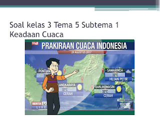 Soal Tematik Kelas 3 Tema 5 Subtema 1 Keadaan Cuaca