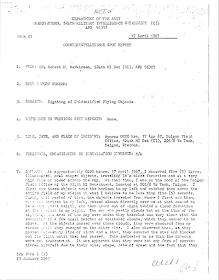 UFOs Over Saigon - Spot Report (1) 4-17-1967