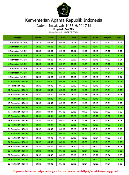 CEK JADWAL IMSAK DAN BUKA PUASA RAMADHAN 2017  JADWAL SHOLAT