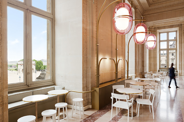 Opulent and breathtaking Paris Cafe Mollien in the Louvre - found on