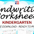 HANDWRITING WORKSHEETS for KINDERGARTEN (Free Download)