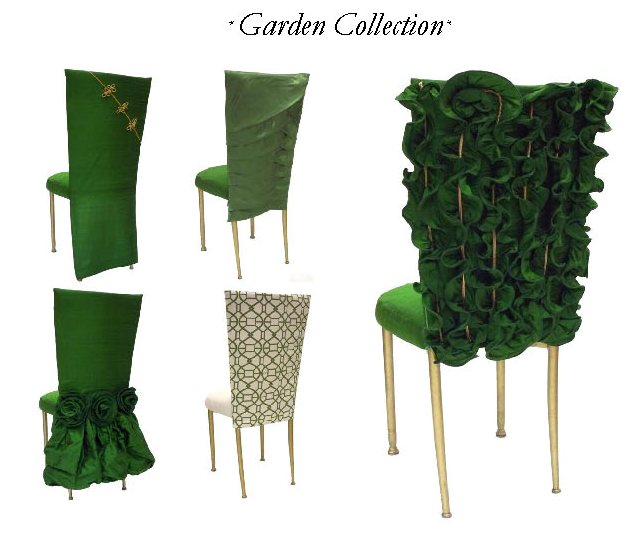 Green glorious and unlike any chair covers you've seen at Cousin Tilly's