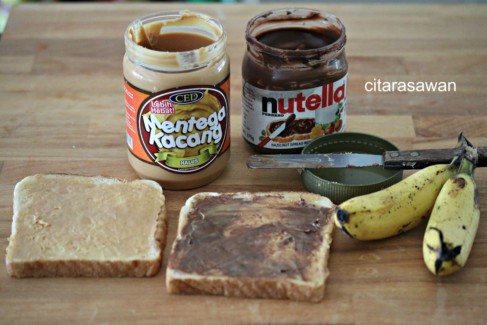 Sandwich Pisang Peanut Butter Elvis ~ Blog Kakwan