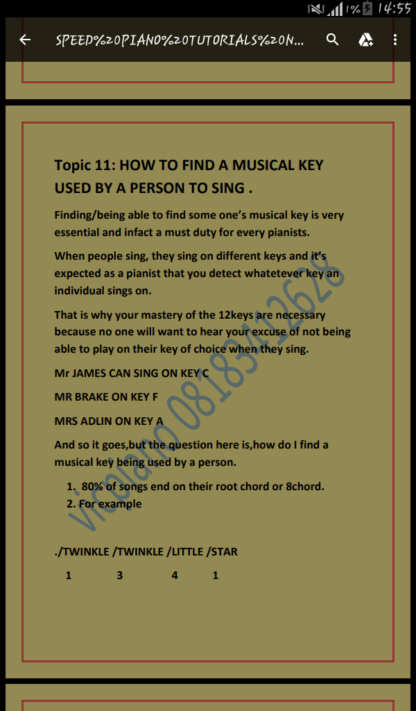 HOW TO FIND A MUSICAL KEY USED BY ANY PERSON ON THE PIANO (KEYBOARD)