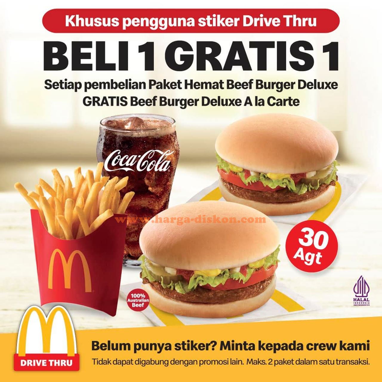 Promo McDonalds Beli 1 Gratis 1 Periode 30 Agustus 2023