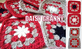 afghans, granny squares, daisy, free crochet patterns,