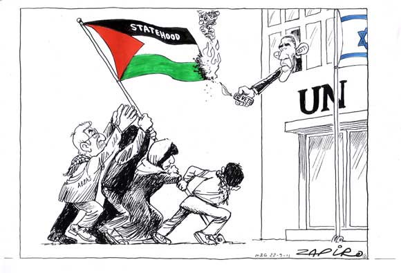 Zapiro on Palestinian Statehood Bid Comment Obomber the perennial 