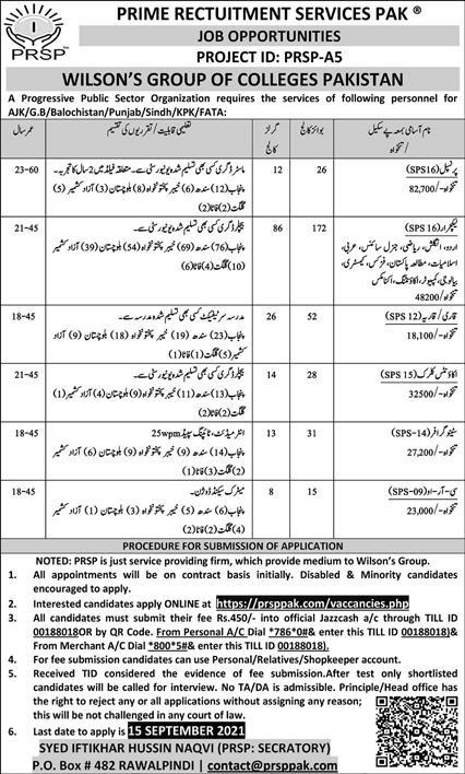 PO BOX 482 Rawalpindi Jobs