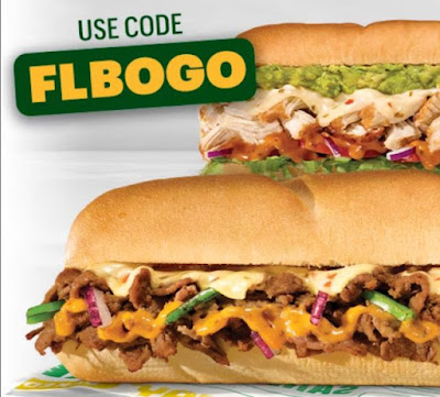 Subway 2023 buy-one-get-one-free Footlong deal.