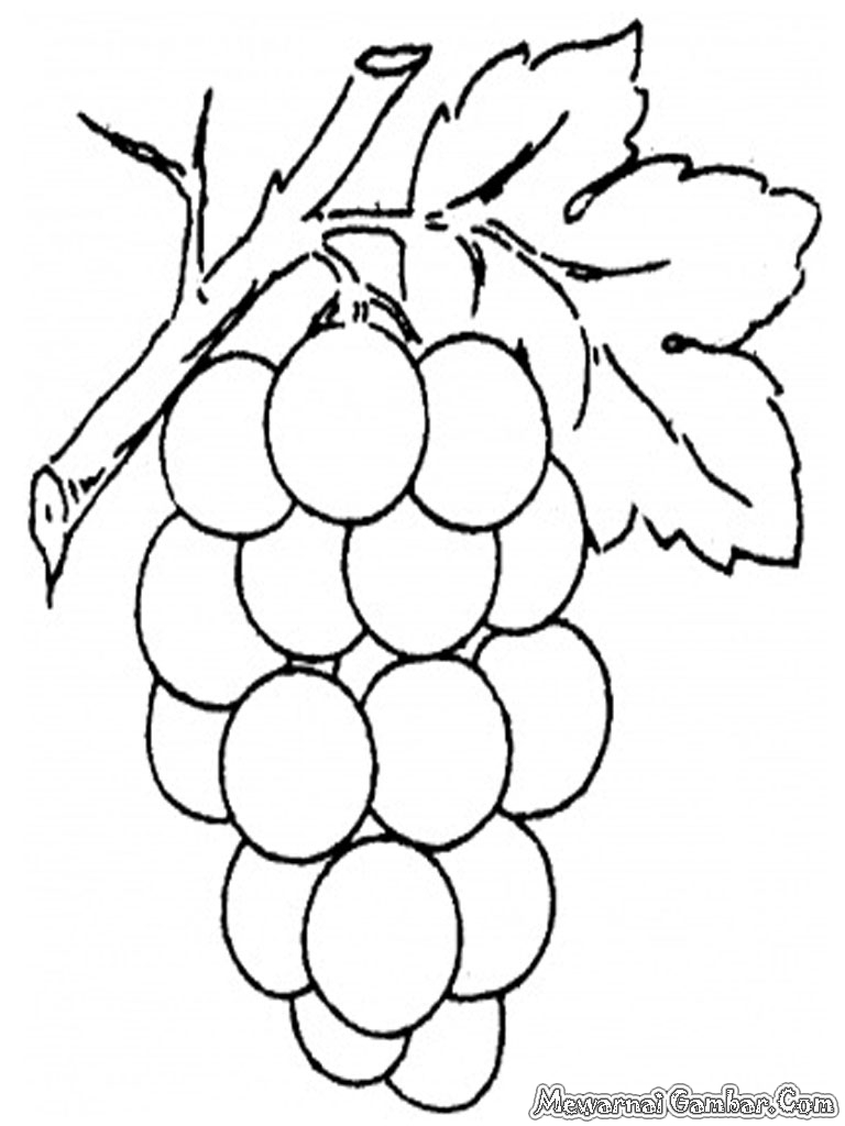 Free coloring pages of gambar buah