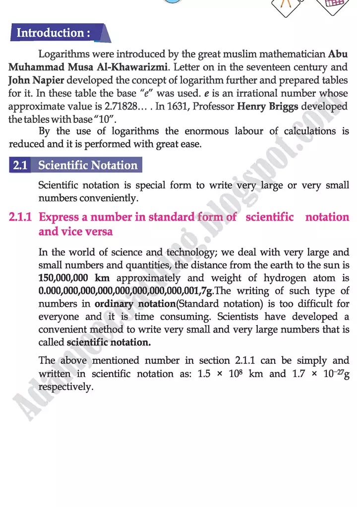 logarithms-mathematics-class-9th-text-book